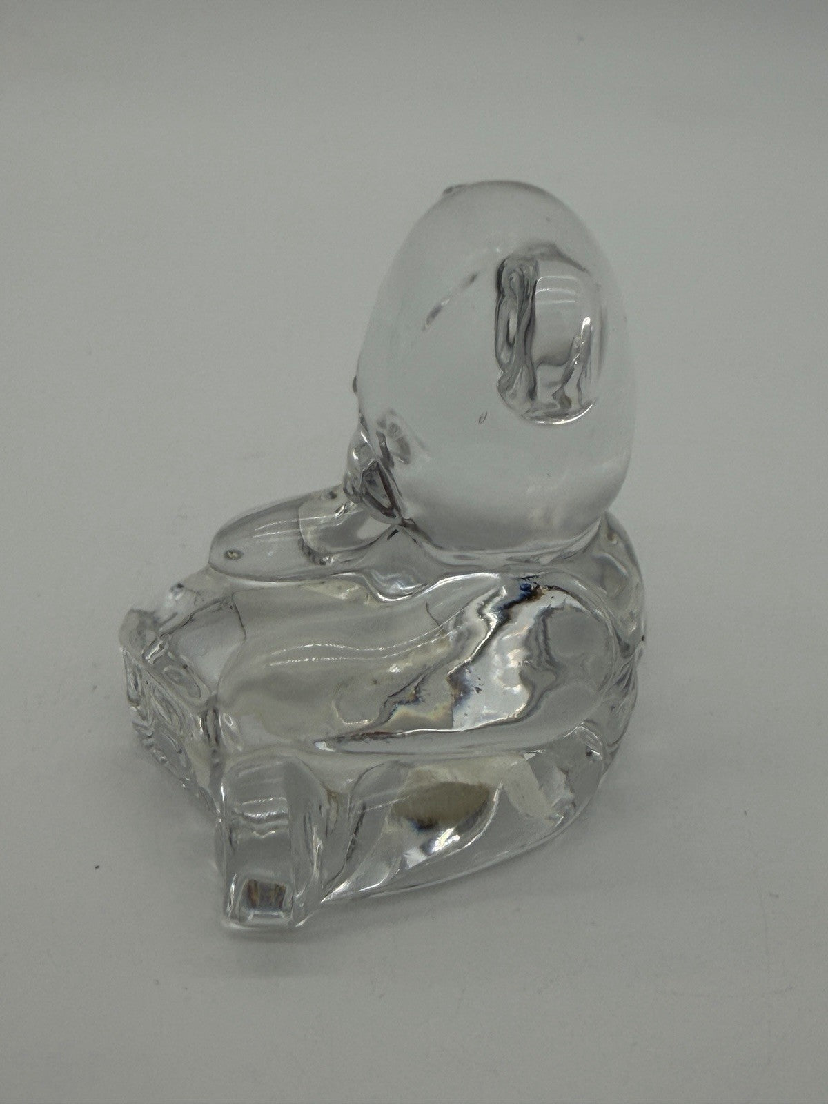 Waterford Crystal Teddy Bear with Toy Block Paperweight Figurine 3” Clear