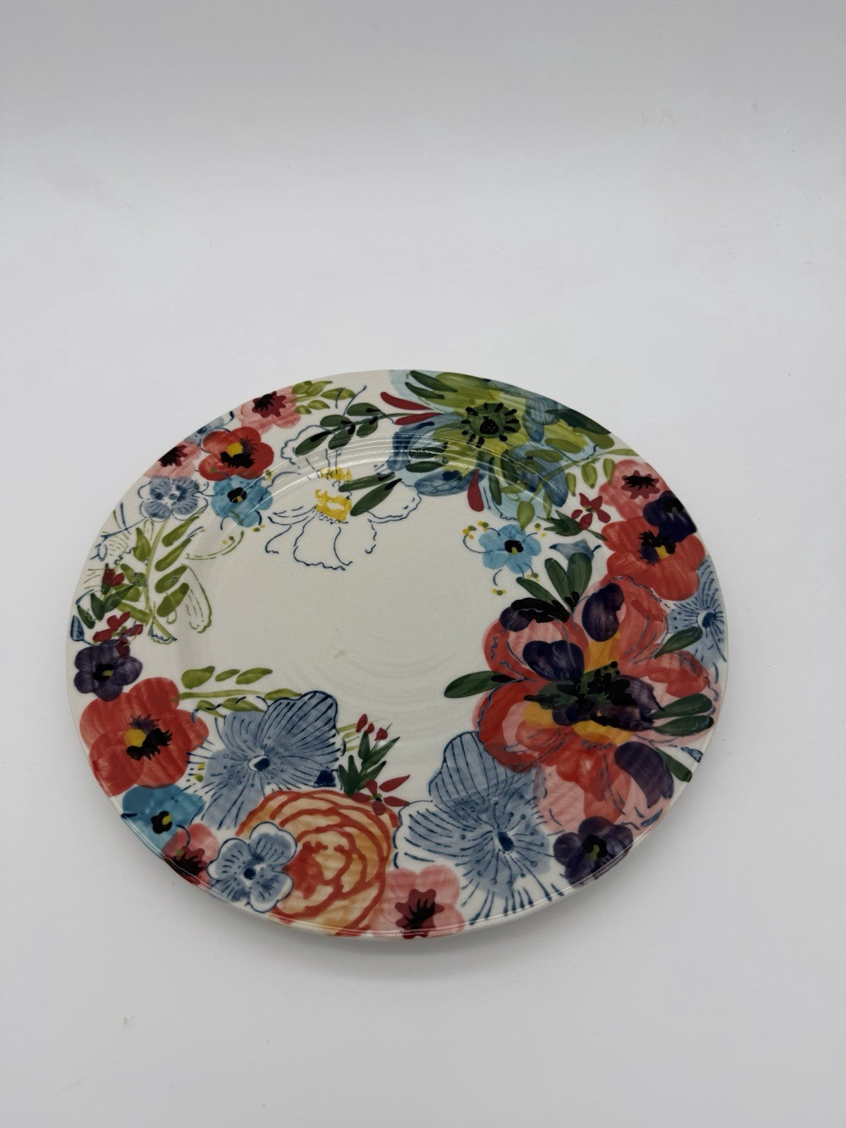 Anthropologie Art Pottery Sissinghurst Castle Estudio Flores Dinner Plate 10.5”
