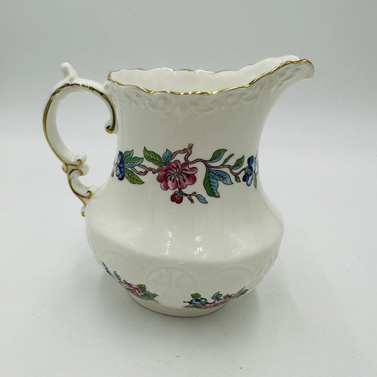 Aynsley Pitcher Porcelain Pembroke Floral 6in H 18th Century Design Large