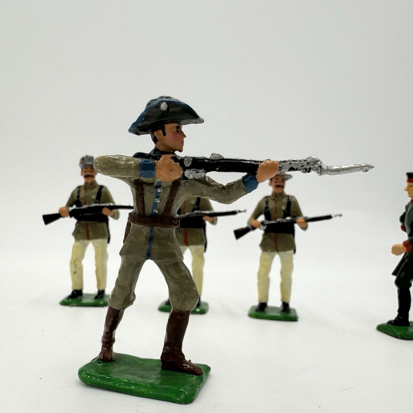 Vintage John Hill & Co LEAD TOY SOLDIER European Infantry 13 Pieces Lot