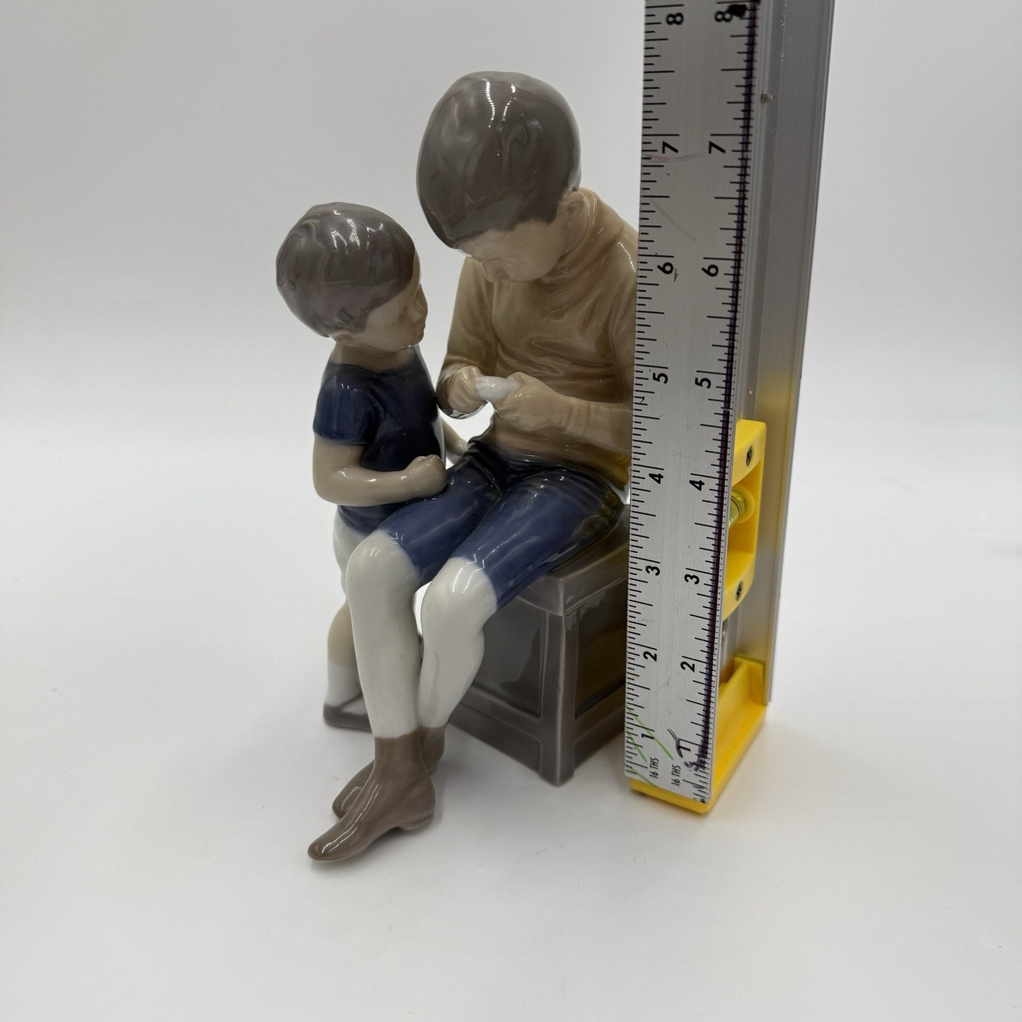 Bing and Grondahl Porcelain Denmark Figurine Tom & Willy No. 1648 Large Glossy