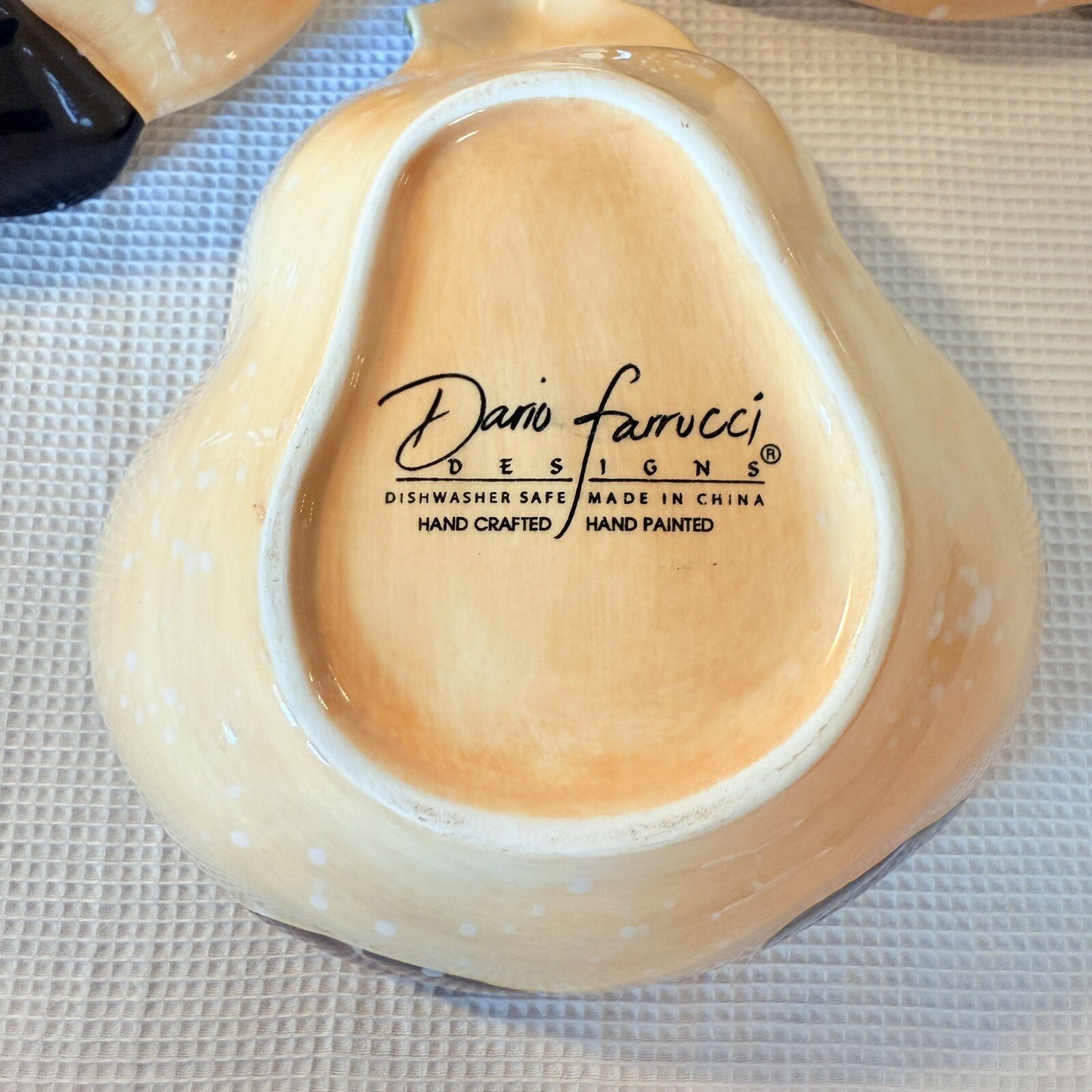 Dario Farrucci Serving Bowl Hand Painted 9" Snowman Family 3 Nesting Holiday Dec