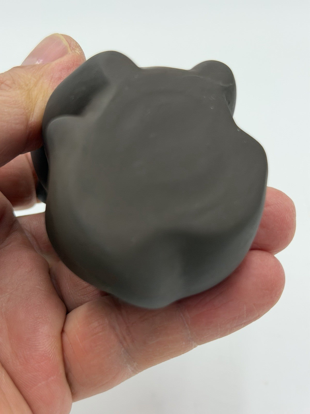 Chinese Art Pottery Kitty Cat Figurine Brown Hand Made Small