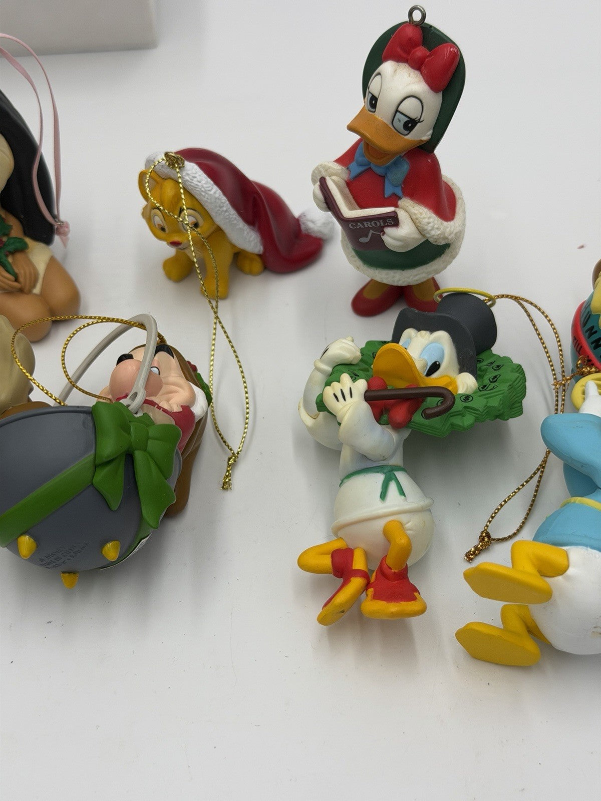 Vintage Disney Grolier Christmas Ornaments Lot Of 13 PCs Different Characters