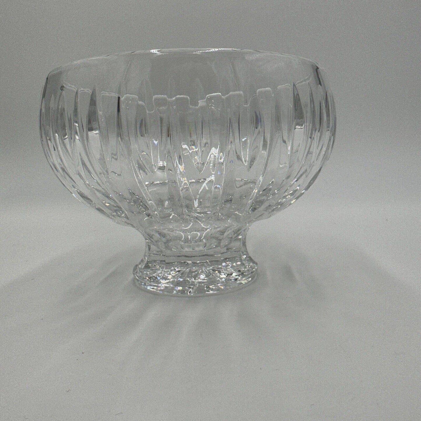 Waterford Bowl Crystal Sheridan Footed Vintage 5in Centerpiece Ireland Sticke