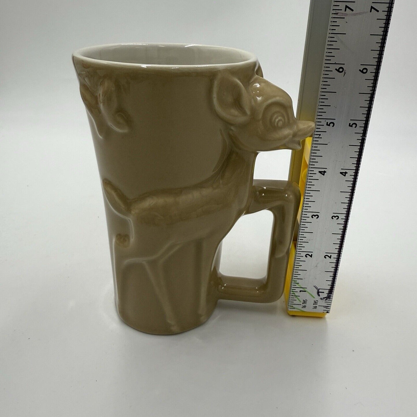 Disney Store Bambi 3D Sculpted 16 oz. Ceramic Coffee Mug Cup 2014 Embossed