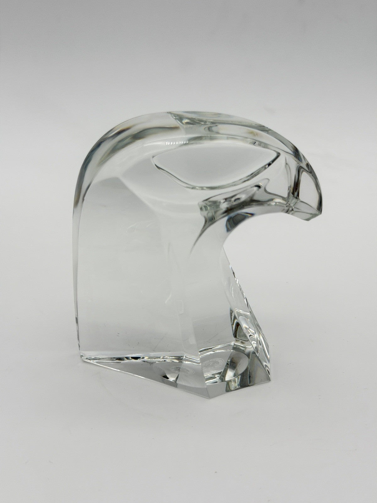 Saint Louis St Louis France Art Crystal Eagle Head Paperweight 3.5" Figurine