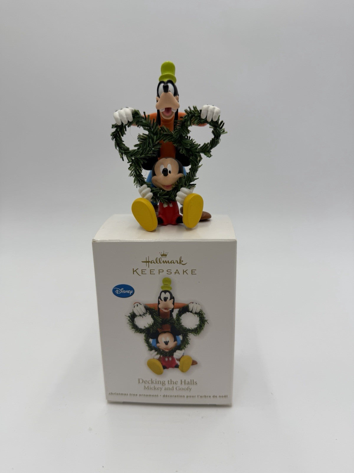Hallmark Keepsake Decking The Halls Disney Mickey & Goofy Ornament