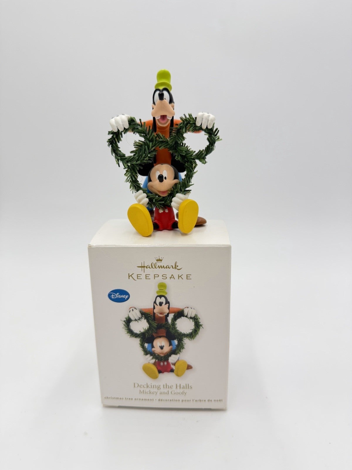 Hallmark Keepsake Decking The Halls Disney Mickey & Goofy Ornament