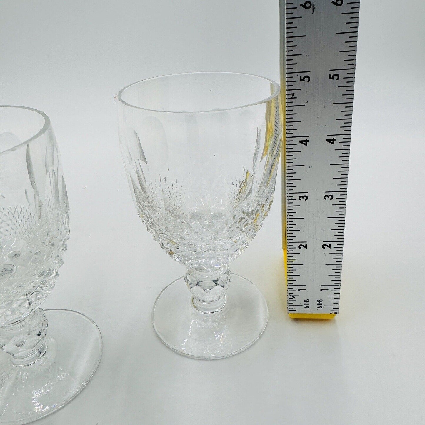 Vintage Waterford Crystal Colleen Short Stem Wine 3 Oz Set 4 Wine Glasses 5in