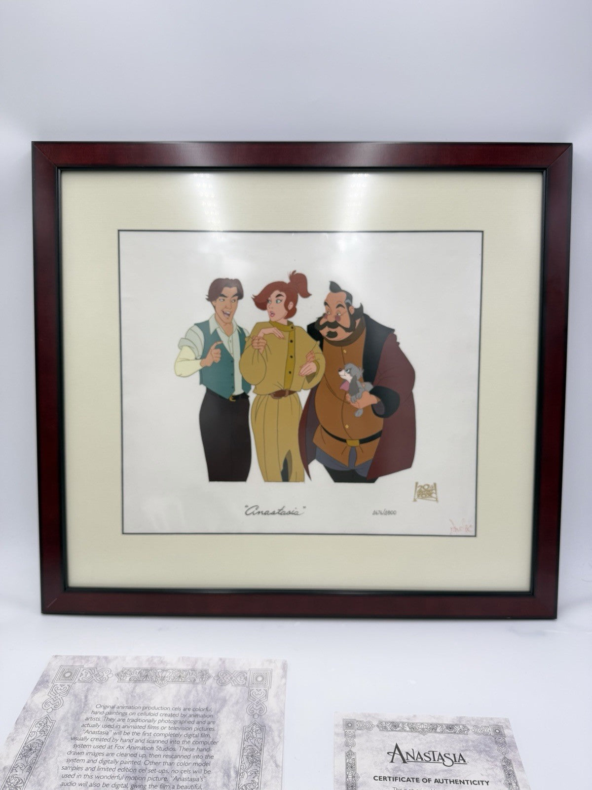 Vtg ANASTASIA Limited-Edition Hand-Painted Animation 4676/4800 Signed /COA
