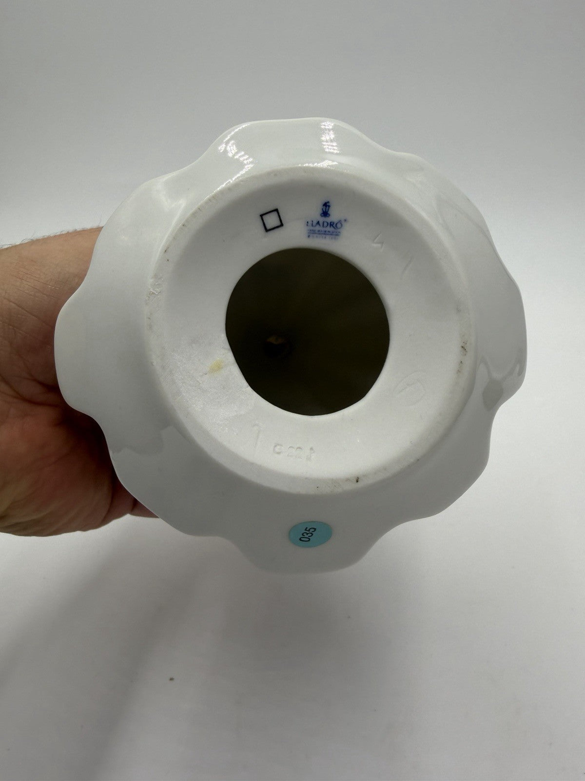 Lladro Spain Porcelain Angel Tree Topper 5876 Angelic Cymbalist 7.2”H Figurine