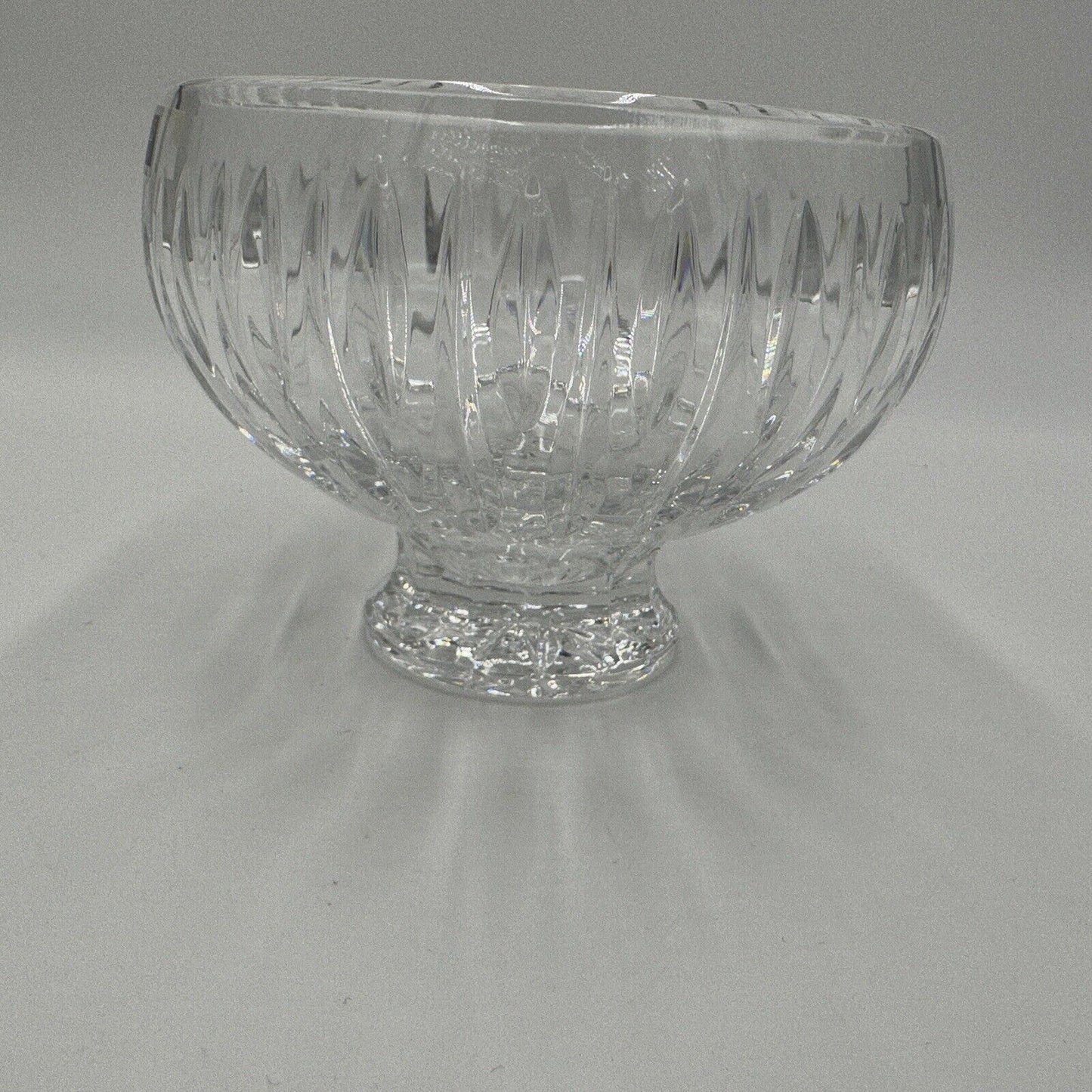 Waterford Bowl Crystal Sheridan Footed Vintage 5in Centerpiece Ireland Sticke