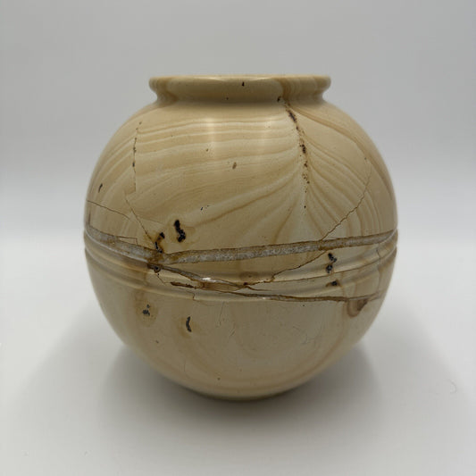 Sedlak Marble Vase Urn USA Crackled Design Stone Heavy Home Decor Interior
