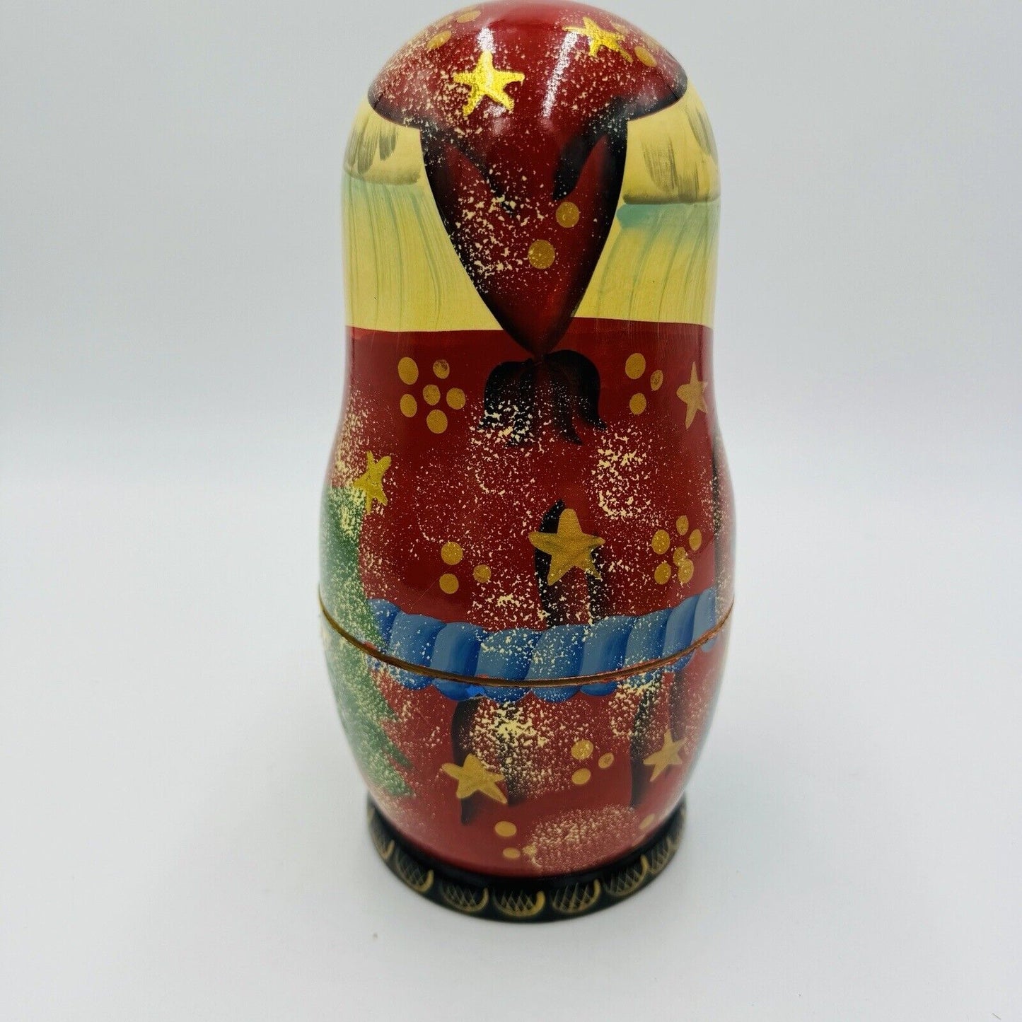 Matpeha Matryoshka Doll 9in Christmas Santa Handmade Decorative Painted