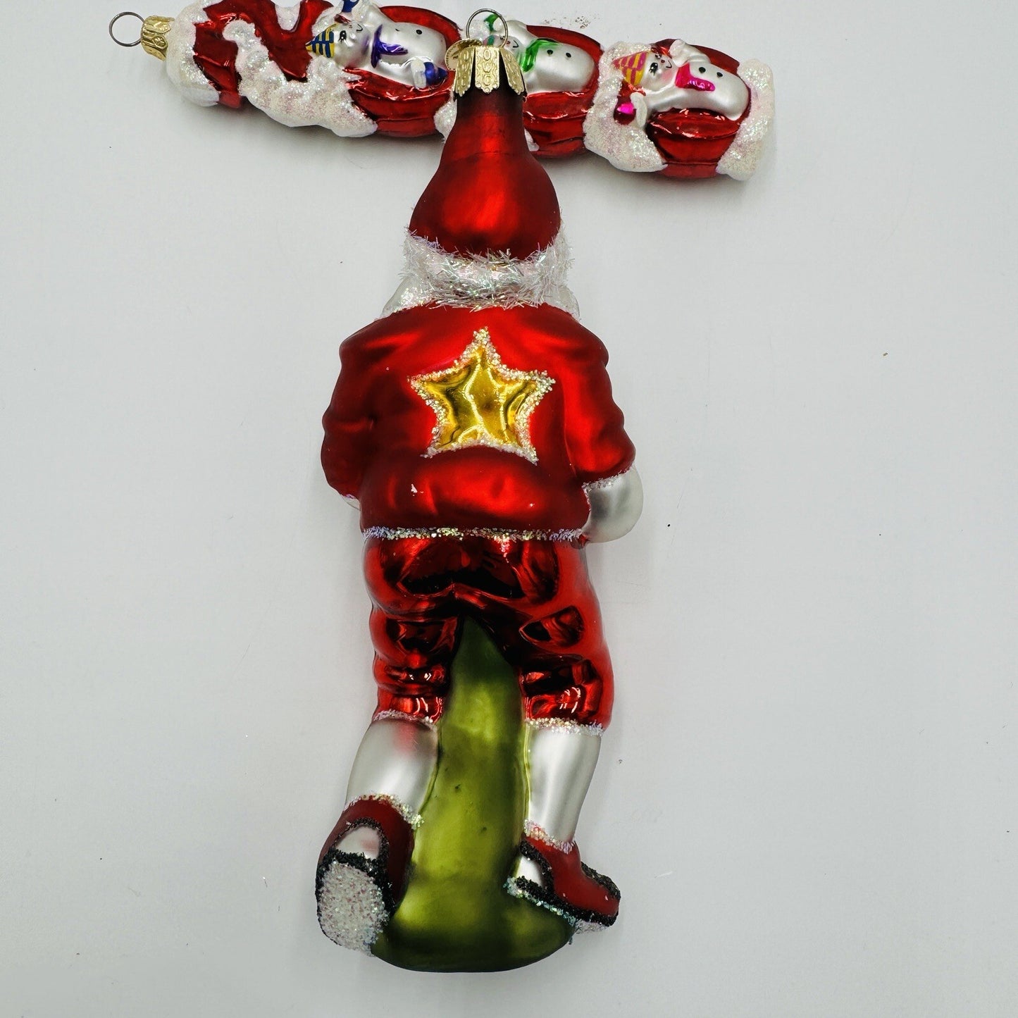 Rare Old World Art Glass Christmas Ornaments American Football Santa
