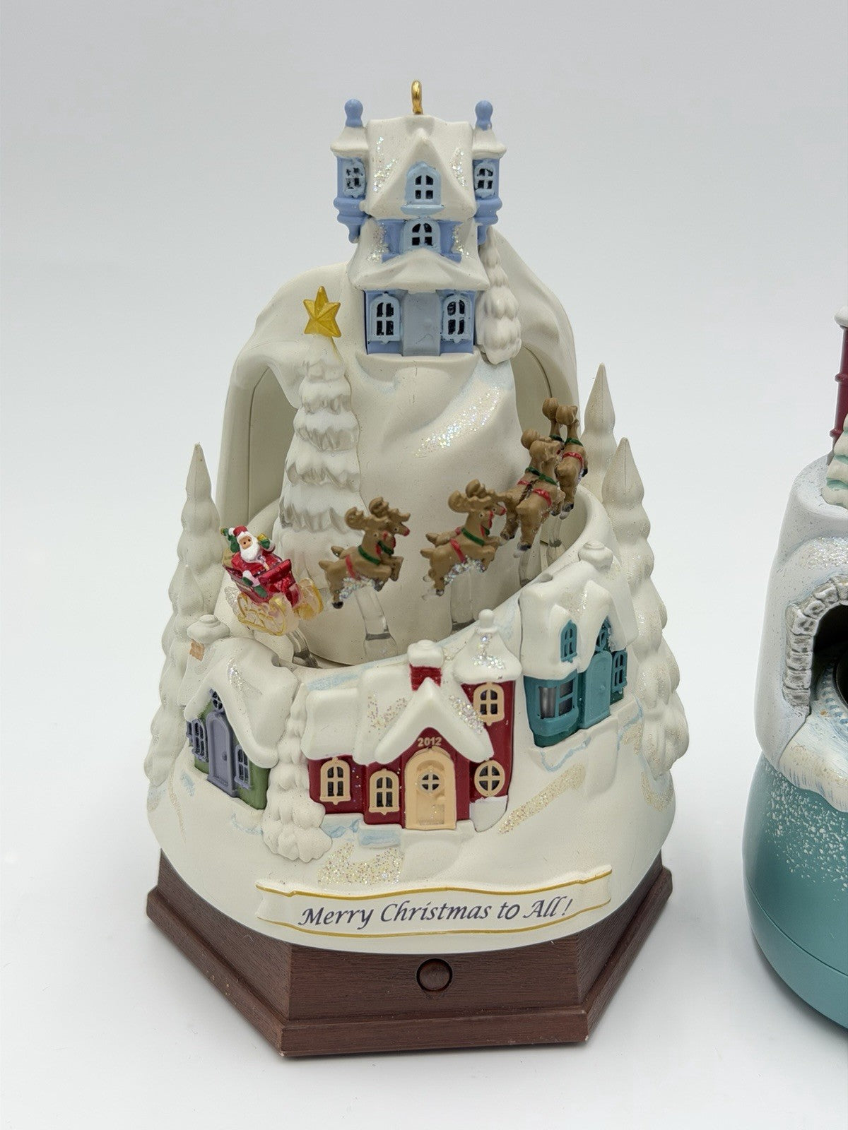 Hallmark Merry Christmas To All & Home For The Holidays Animated Ornaments