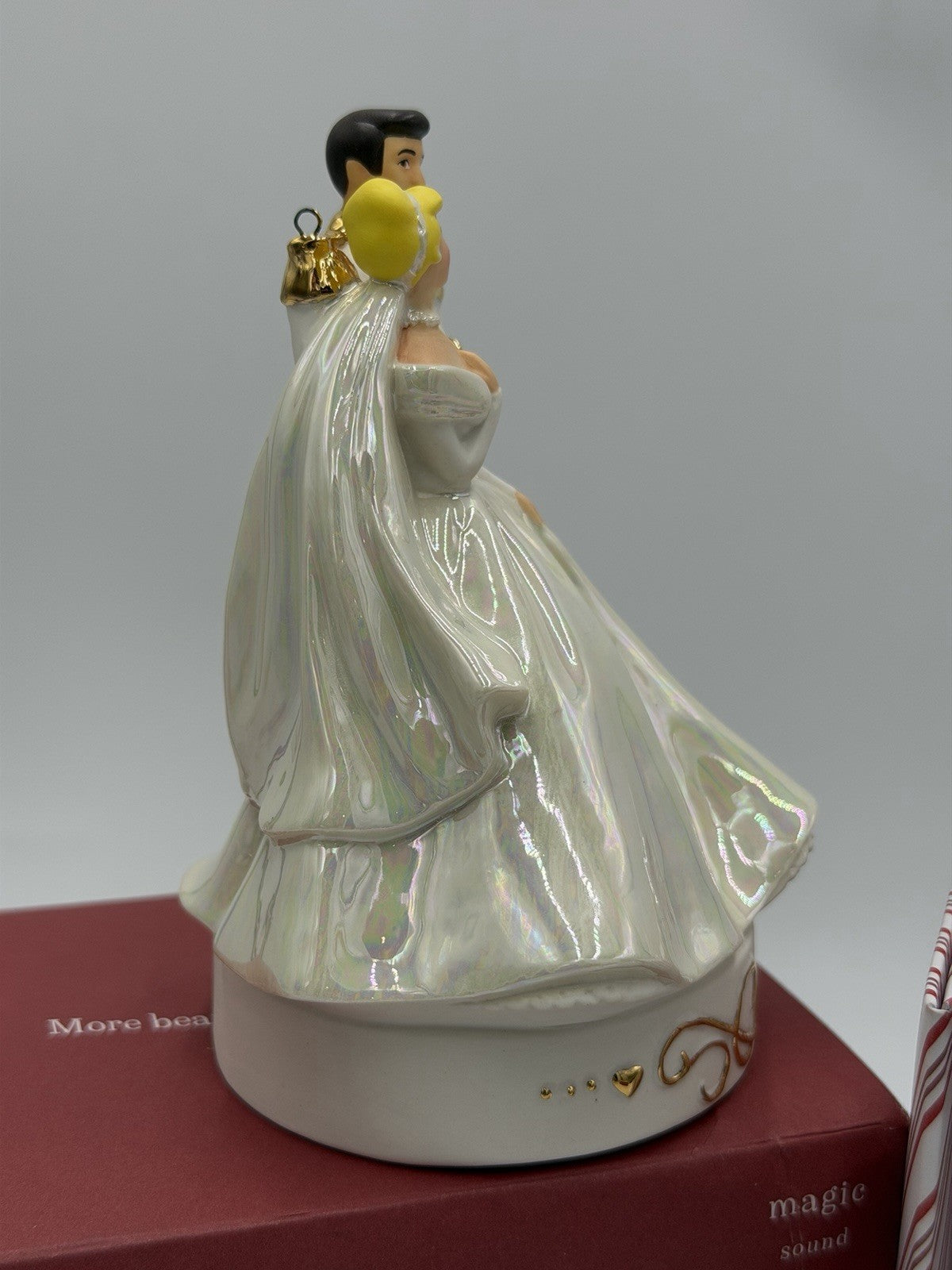 Hallmark Keepsake Disney Cinderella Wedding Porcelain Magic Sound Ornament