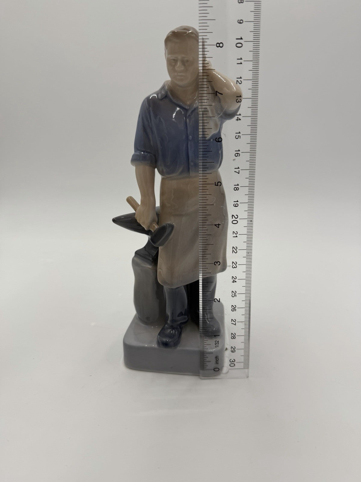 Royal Copenhagen Denmark Porcelain BLACKSMITH #4502 Figurine 8”H Vtg