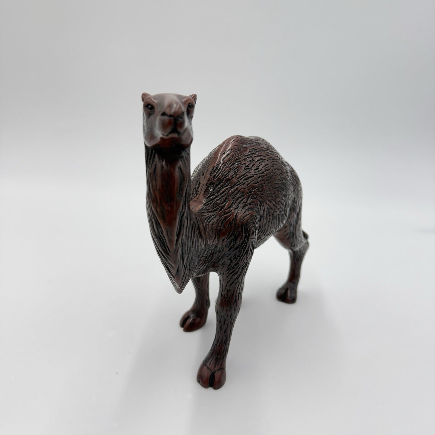 Carved Resin Camel Sculpture Detailed Solid Figurine 7" Nativity Animals Vintage