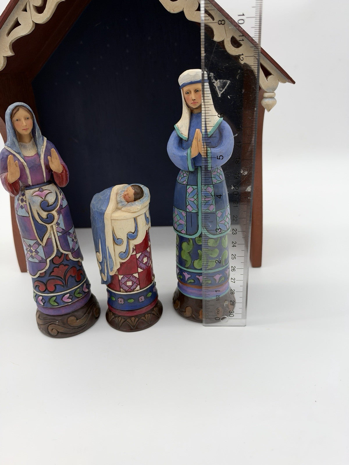 Jim Shore  Bethlehem's Miracle Heartwood Creek Nativity Figurines w Creche