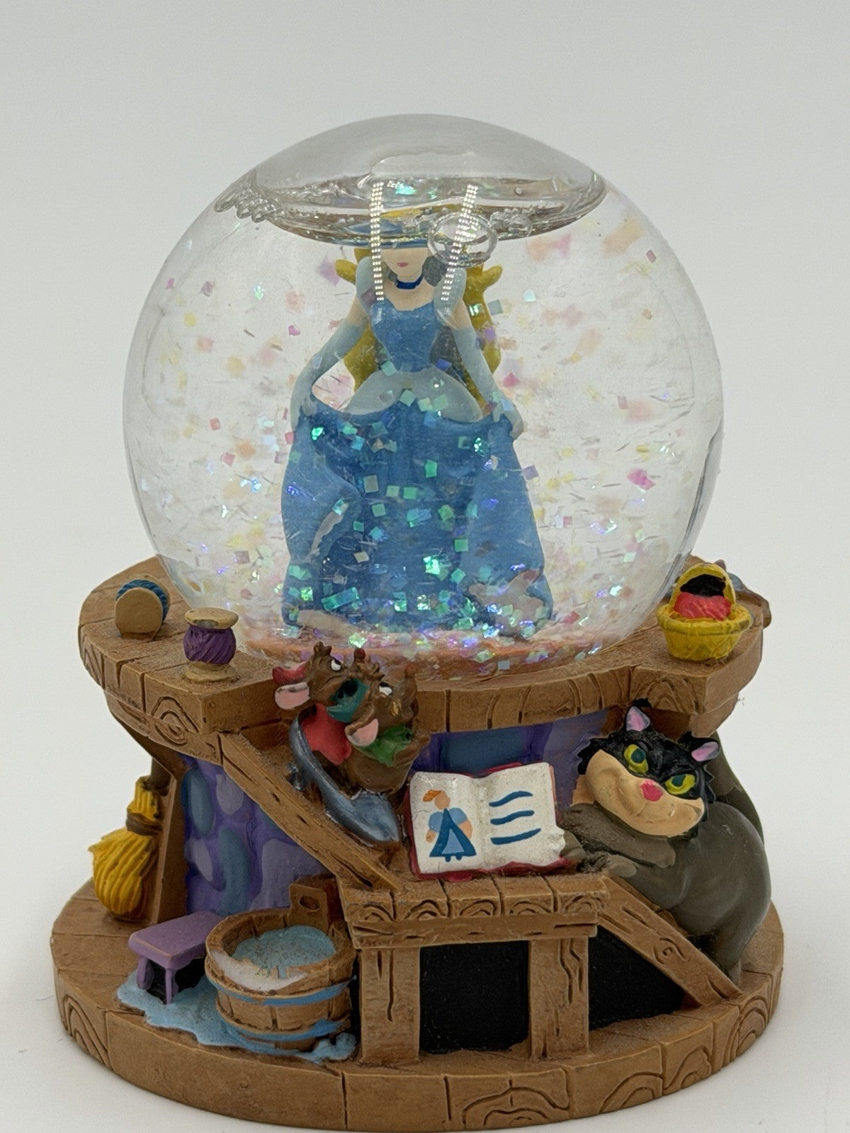 90s Disney Store Cinderella Dress Mice Exclusive Mini Snow Globe 3in