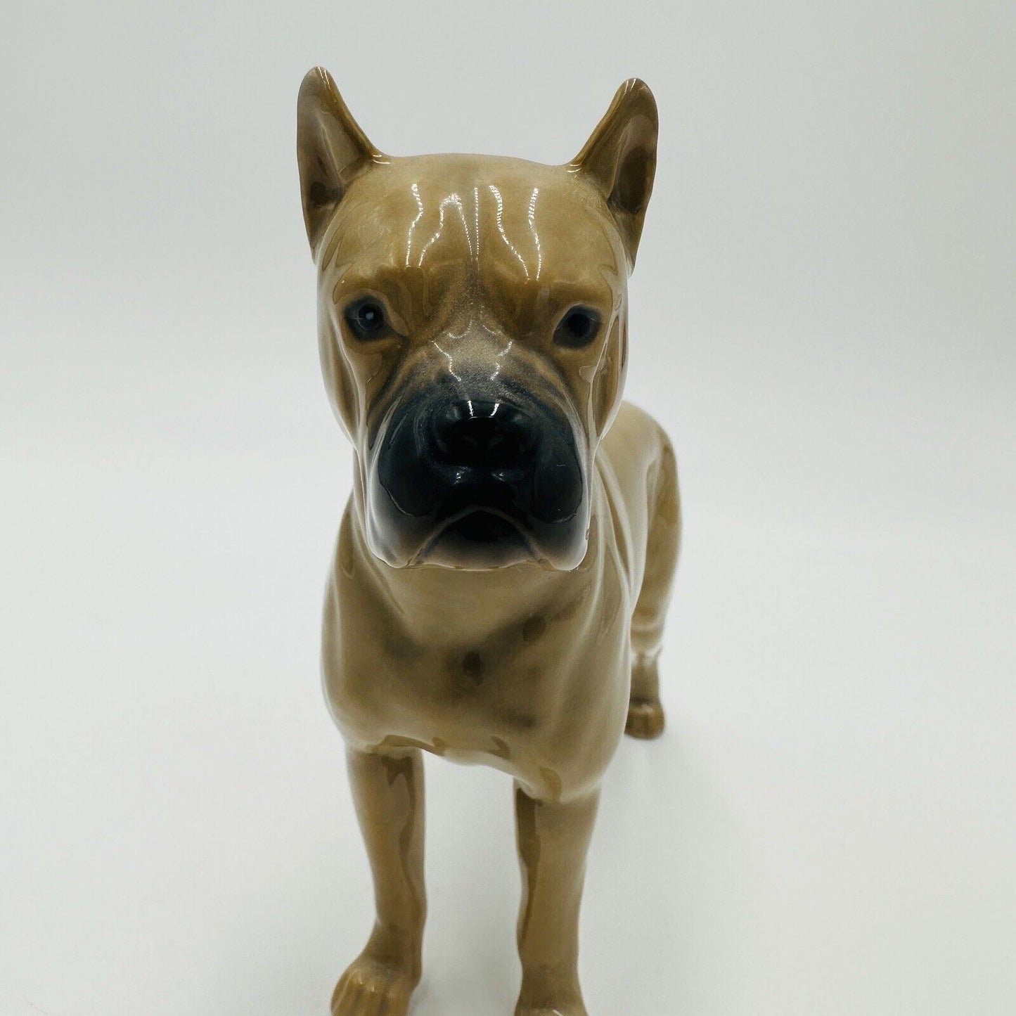 Bing & Grondahl Dog Boxer Standing Figurine Porcelain No 2212 Denmark Vintage