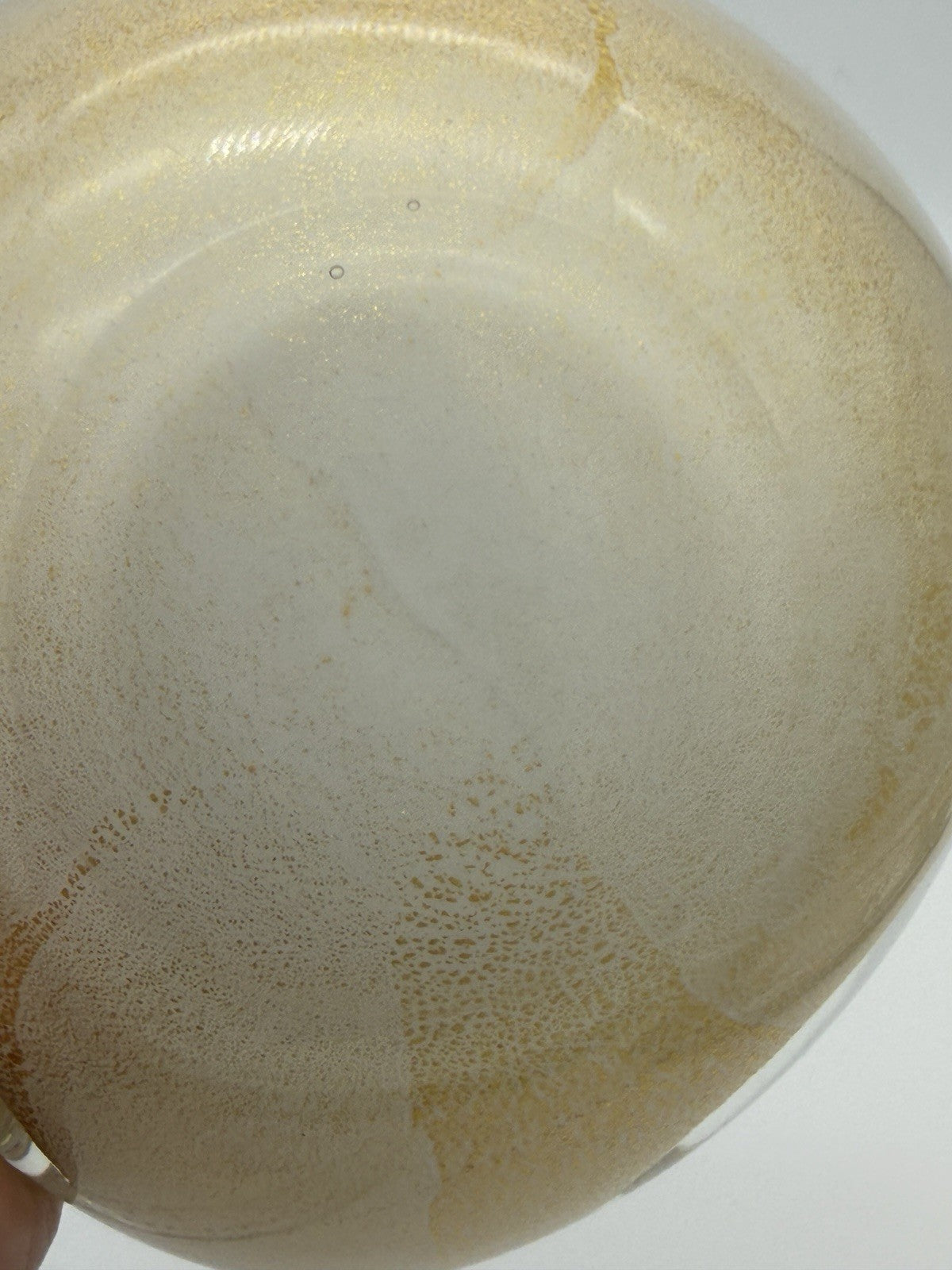 Murano Art Glass Alfredo Barbini Gold Dust Vintage 1950 Ashtray Bowl