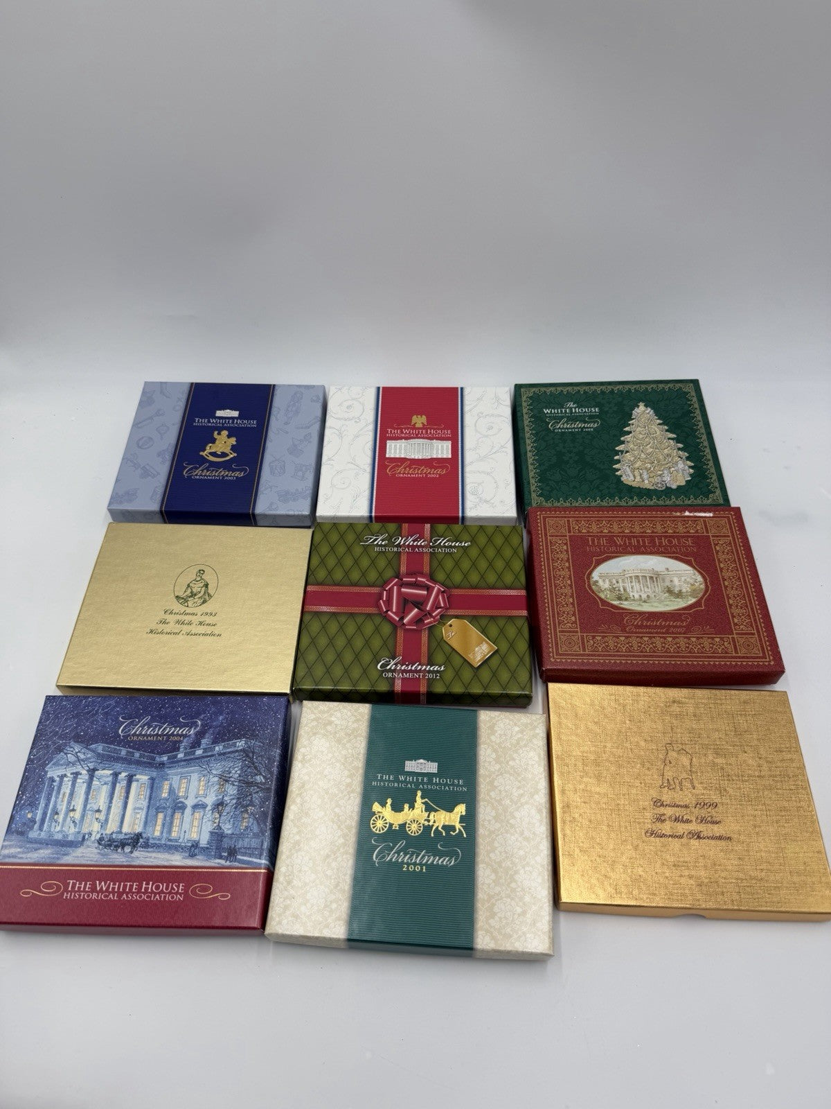 The White House Historical Association Christmas Ornaments 9 PCs America