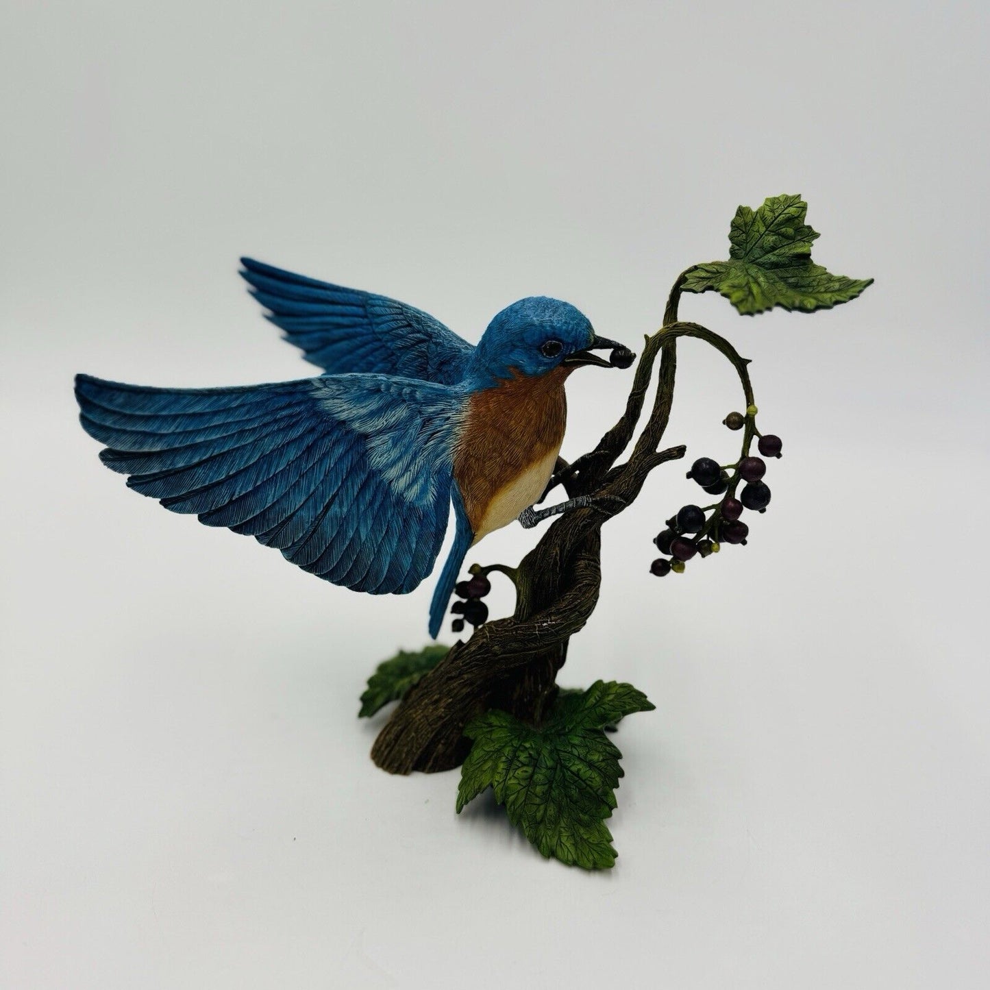 The Danbury Mint Blue Bird The Season's Bounty Figurine By Bob Guge Vintage