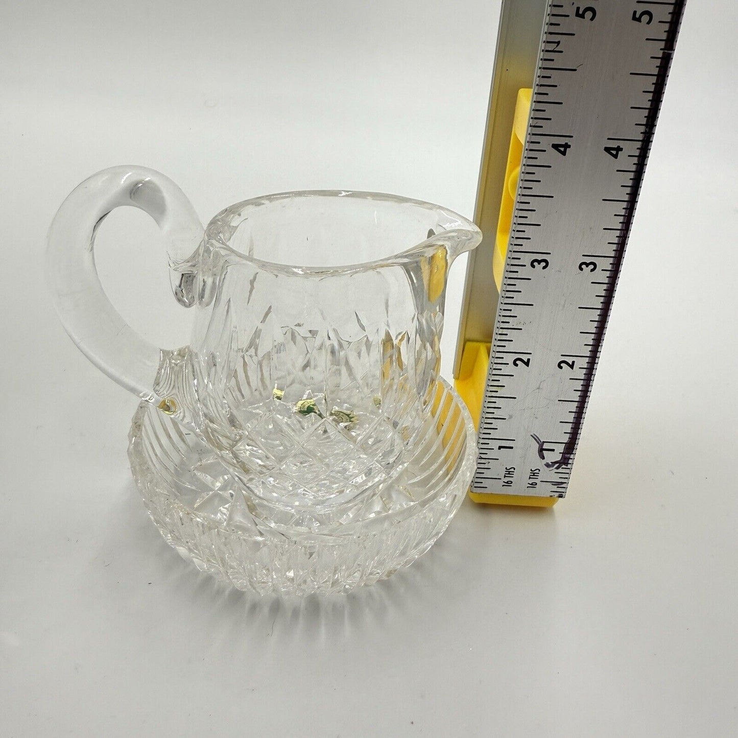 Waterford Crystal Ireland Mini Pitcher and Tray Dish 2 Pieces Vintage