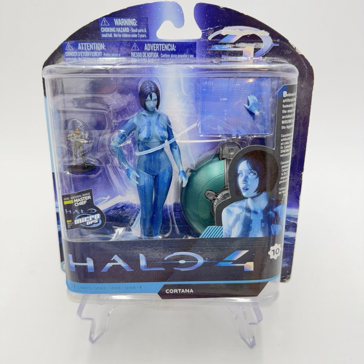 Halo 4 Series 1 Cortana Action Figure with Micro ops Master Chief McFarlane