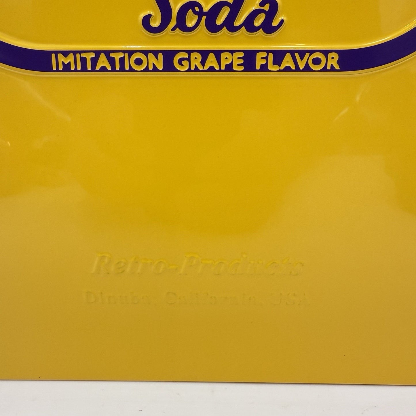 Vintage Style Cooler Advertising Nu-Grape Soda Retro Products Yellow Picnic CA
