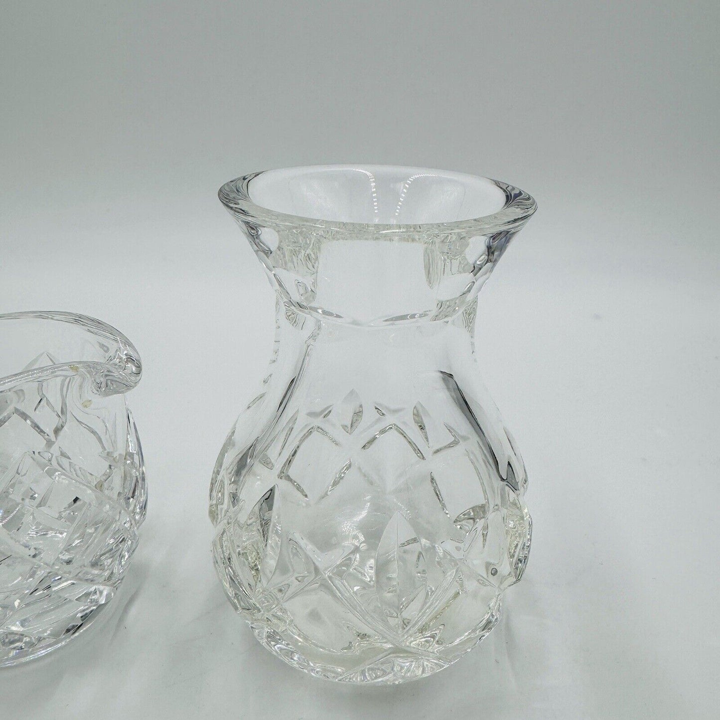 Waterford Crystal Posy Bulb Vase and Mini Pitcher 4in and 3in Set