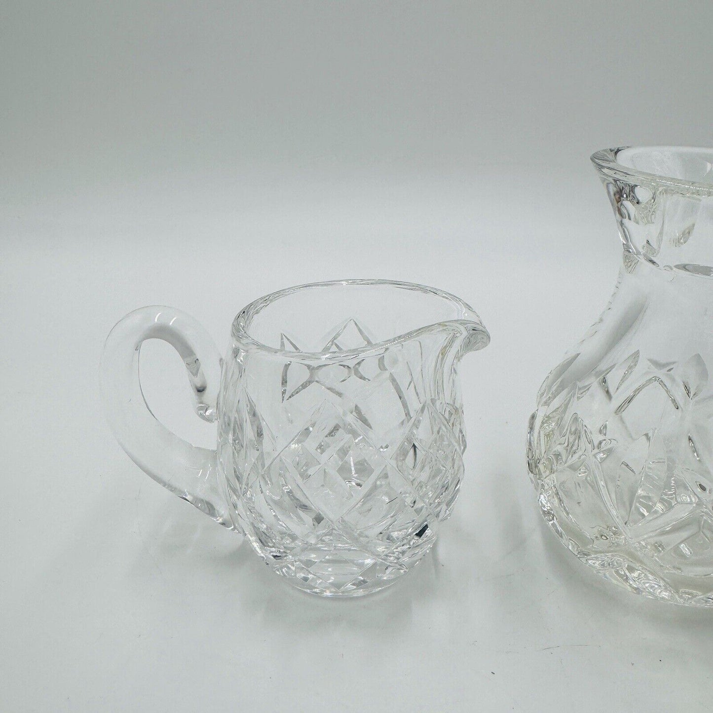 Waterford Crystal Posy Bulb Vase and Mini Pitcher 4in and 3in Set