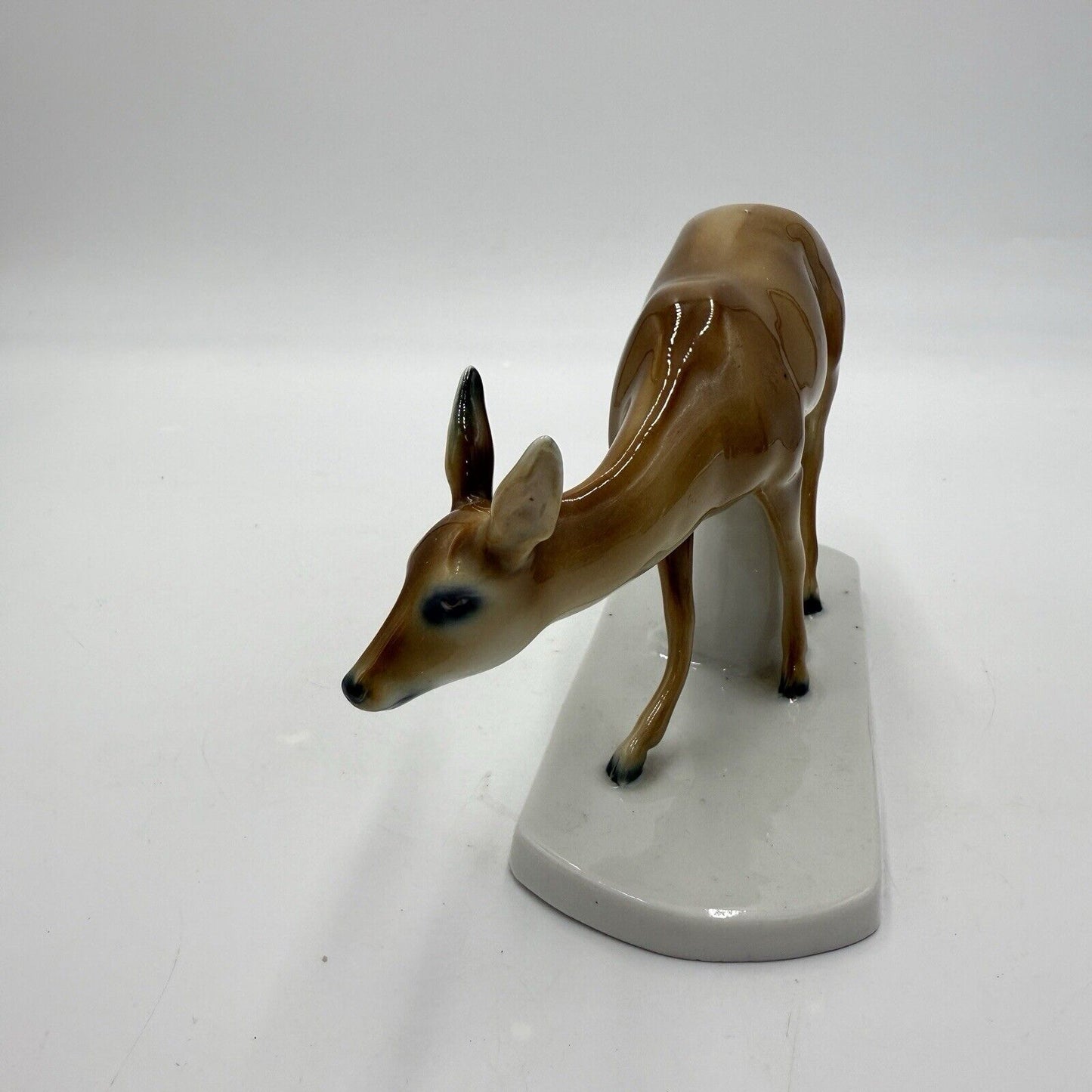 Hummel Incised Stamped Crown Porcelain 1935 Glazed Deer Figurine Antique Germany