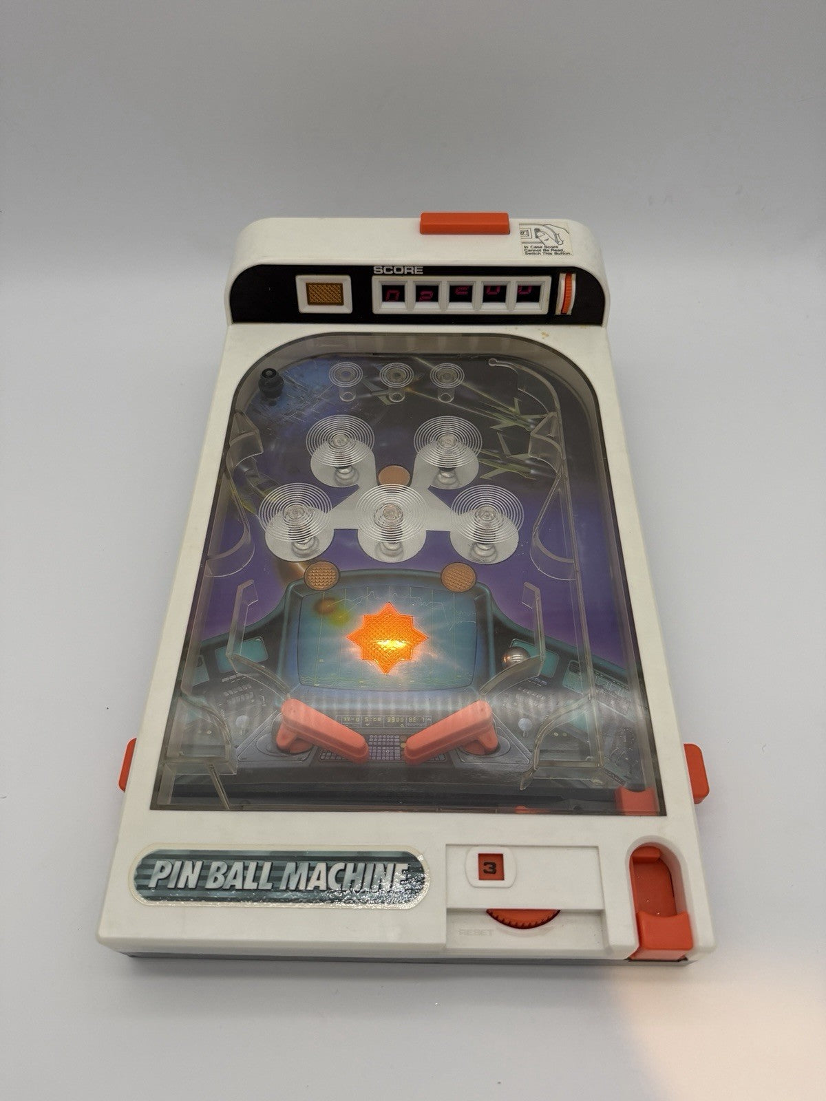 Vintage 1979 TOMY Atomic Arcade Tabletop Pinball Machine Working