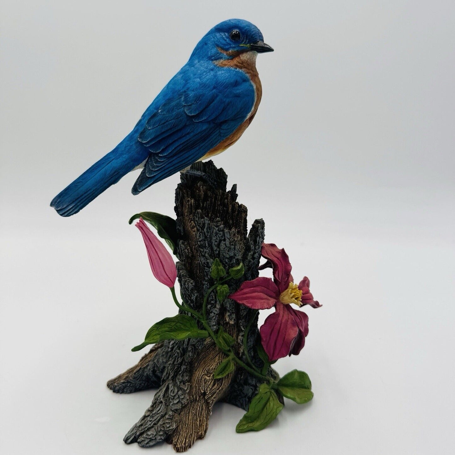 The Danbury Mint Collection Spring Welcome Bluebird Flowers Figurine Bob Guge