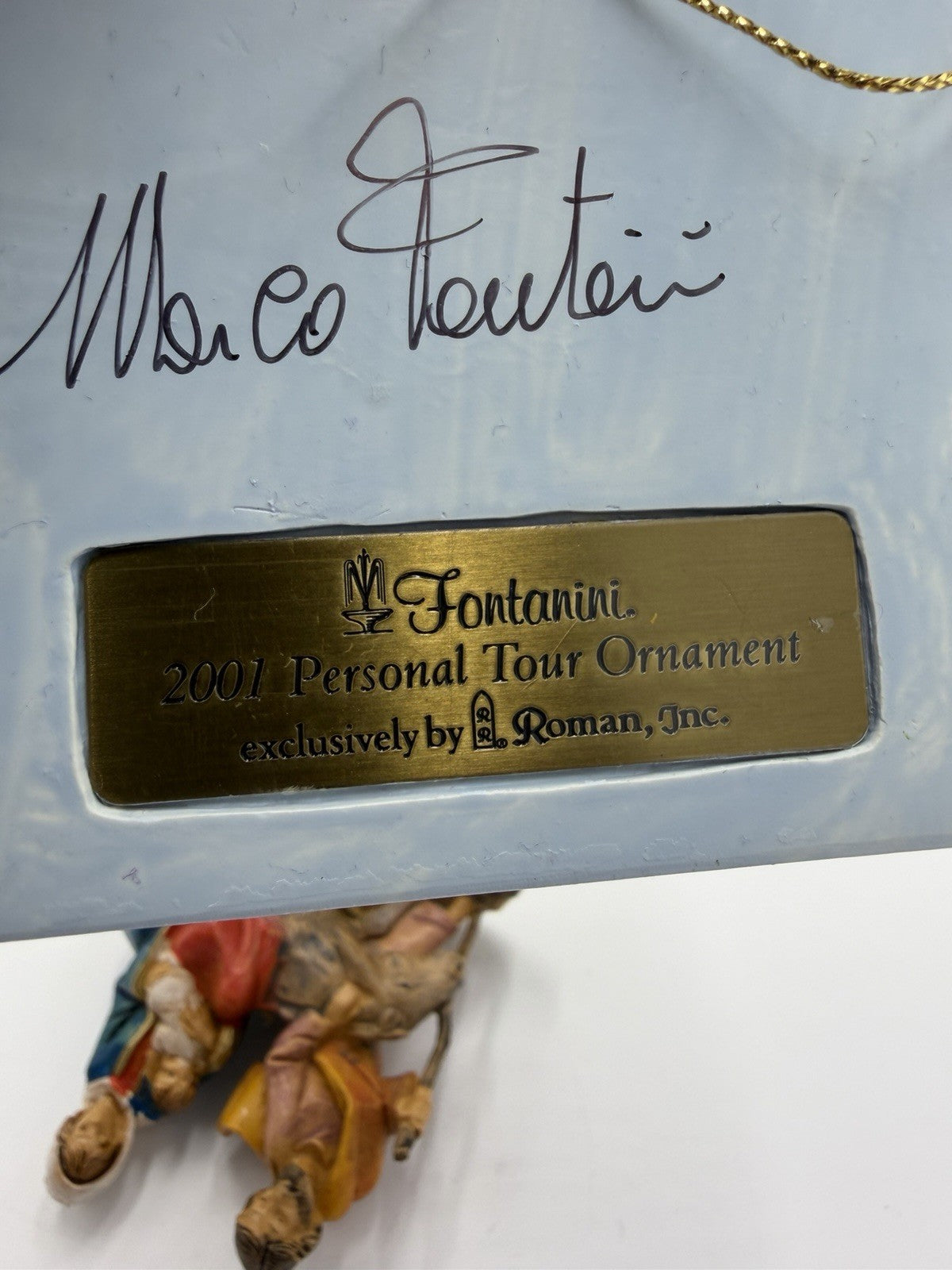 Fontanini Flight Into Egypt 2001 Tour Exclusive Ornament Signed Christmas Vtg