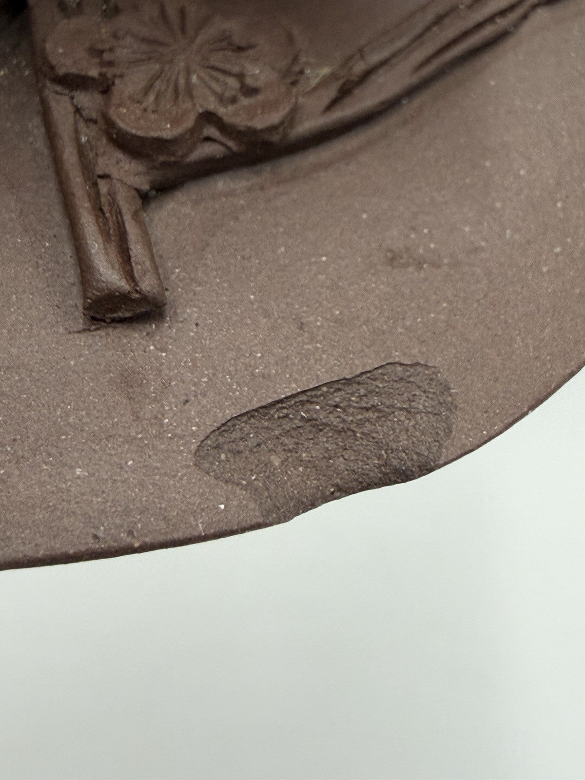 Chinese Yixing Zisha Clay Teapot Art Pottery Carved Tree Trunk Design