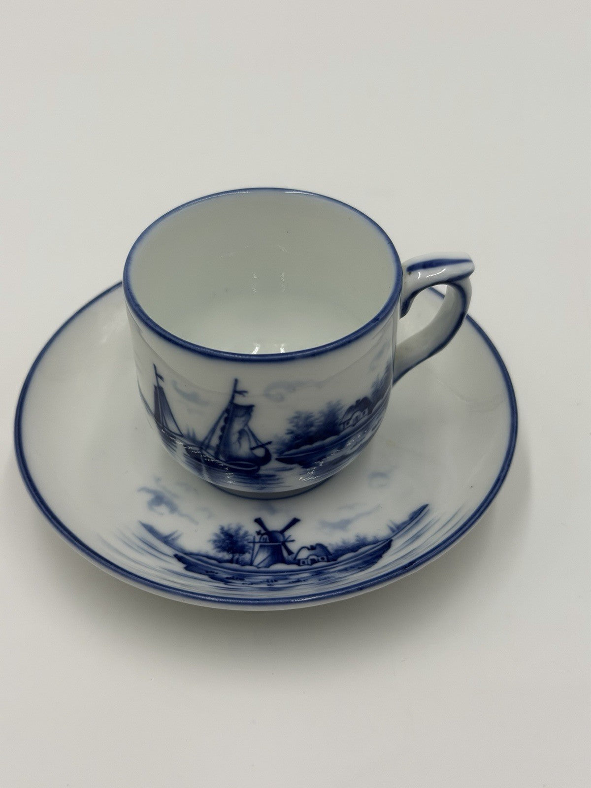 Early 1900’s S.S. Hartwell Gloucester Mass Germany Porcelain Demitasse Set Blue