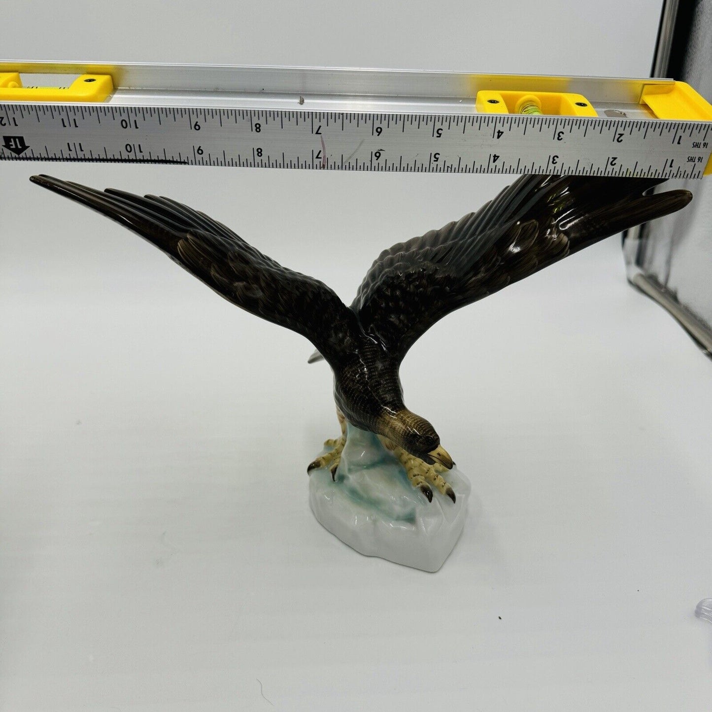 Herend Turul Eagle on Rock Wings Porcelain Spread Out Figurine 5057 Hungary