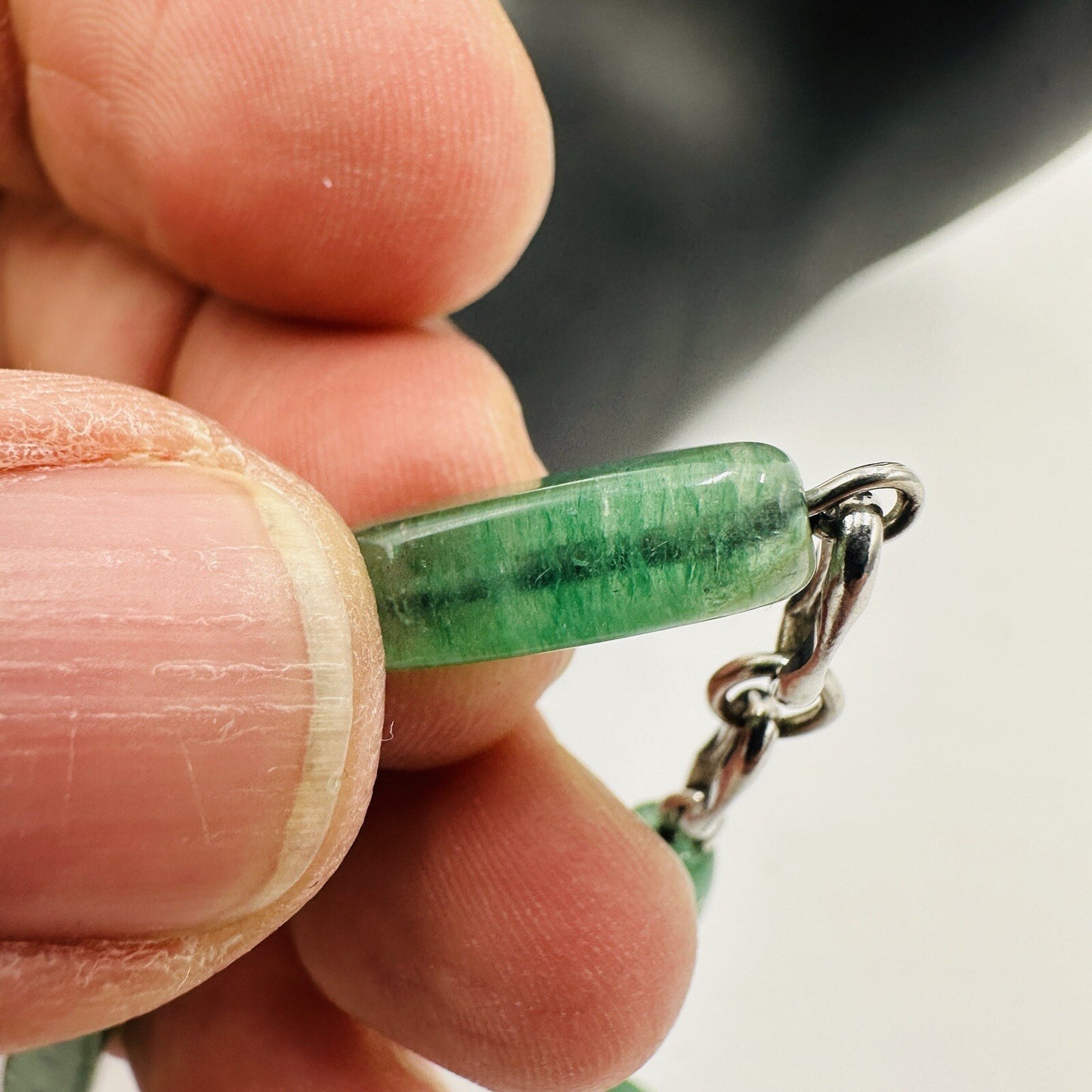 Krementz Bracelet Women's Jewelry Sterling Silver Green Glass Jade Vintage Mark