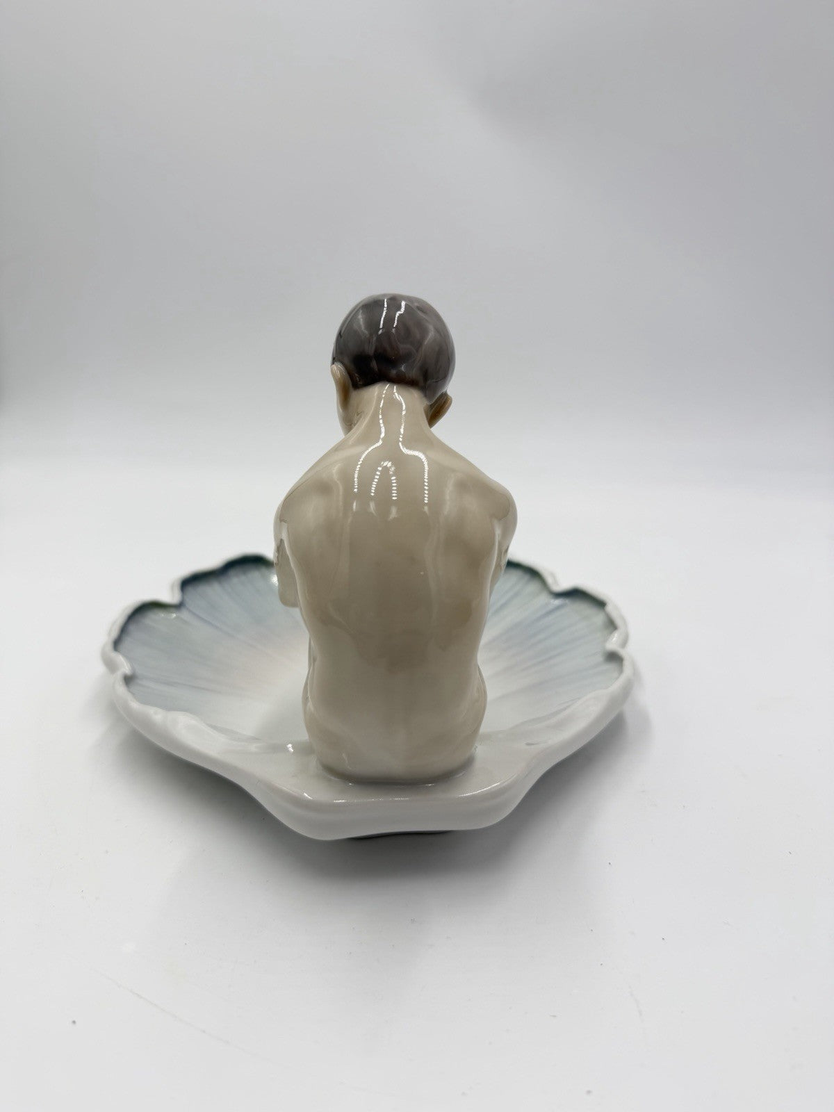 Vintage Bing & Grondahl Lily Pad Dish Art Nouveau Meditation of Nude Boy # 1660