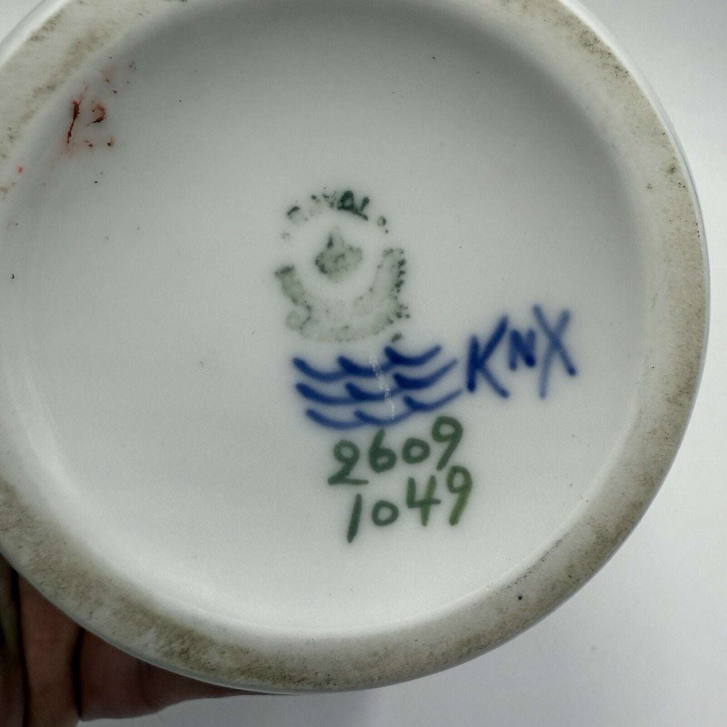 Royal Copenhagen Porcelain Denmark Nautical Boat Ocean Painting Vase 9” Vintage