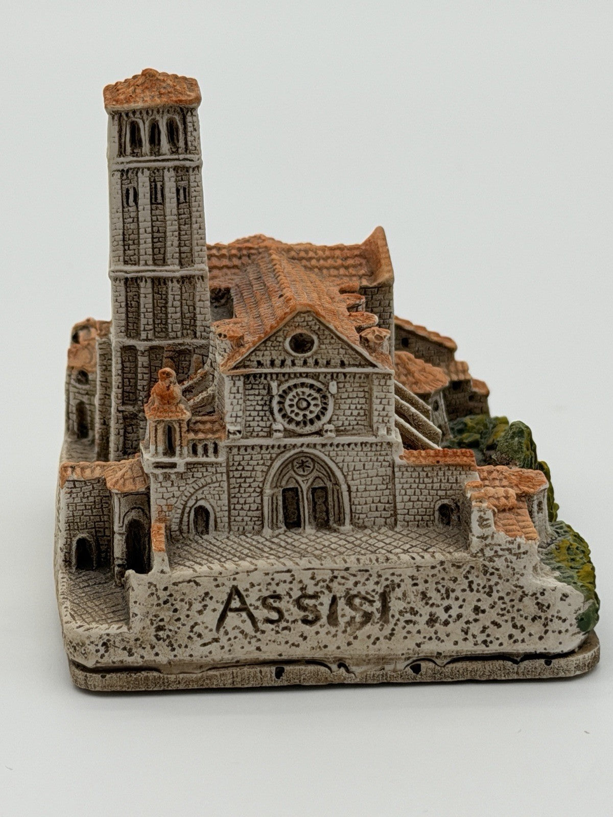 Assisi Italy Cathedral of San Rufino Miniature Hand Painted Building Vintage