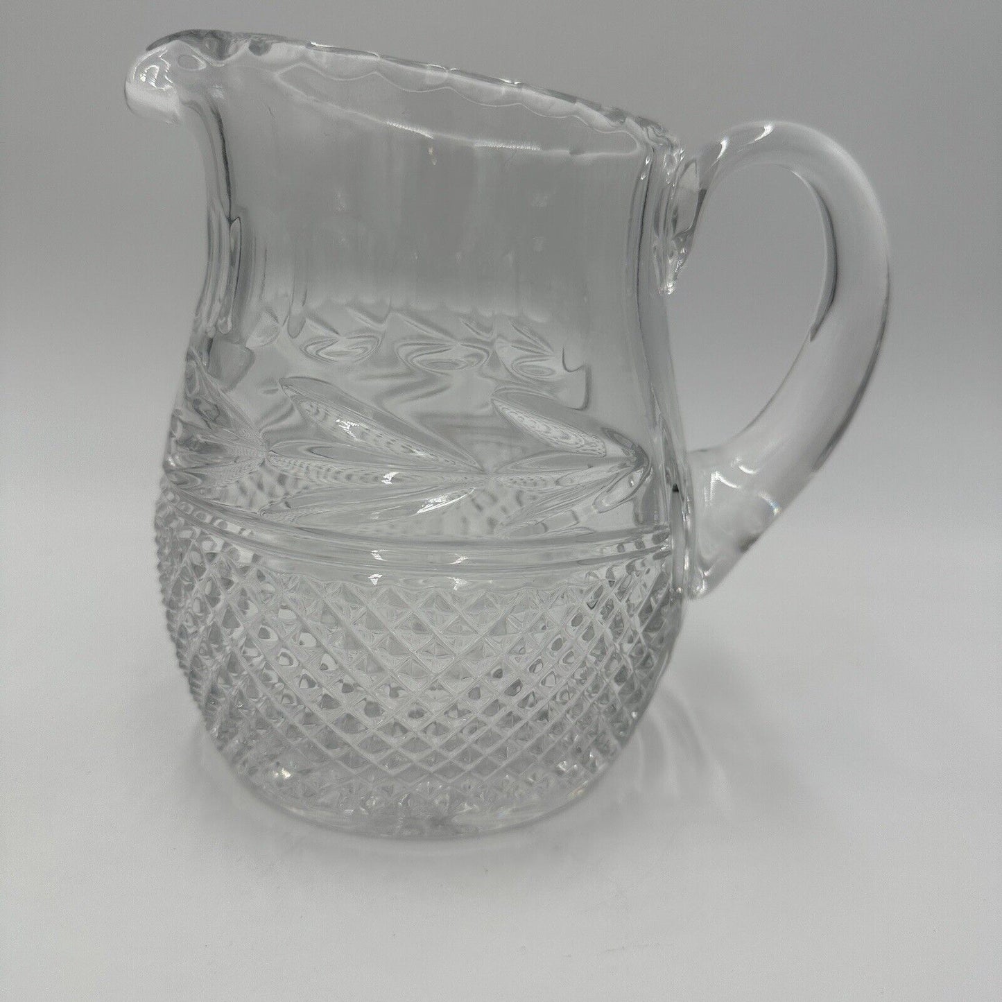 Galway Ireland Crystal Pitcher Leah Pattern Lead Clear Serveware Decor