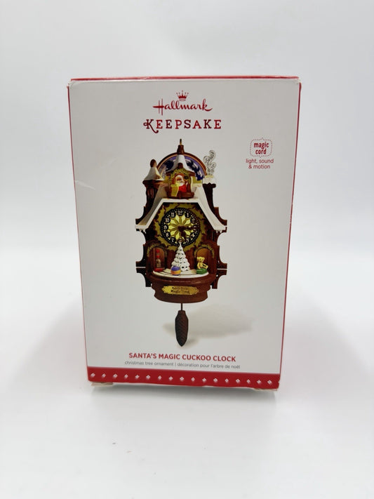 2015 Hallmark Keepsake Santa's Magic Cuckoo Clock Christmas Tree Ornament