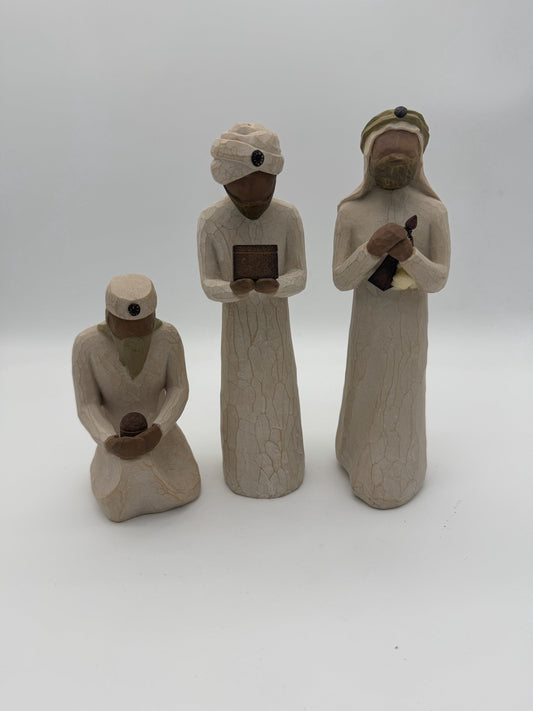 Willow Tree Nativity 3 Wisemen Set Susan Lordi Hand Painted Resin Figurines