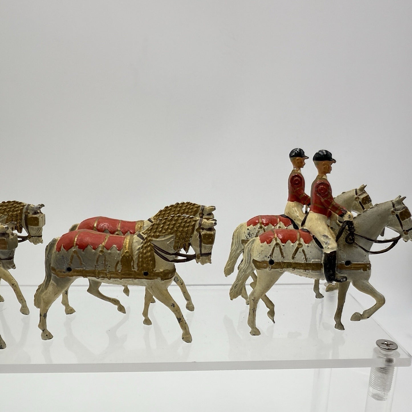 Britains LTD QUEEN ELIZABETH CORONATION 1953 England Metal Horses Set of 8
